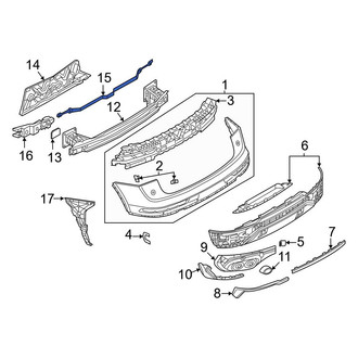 Audi OE - Rear Bumper Cover Support Rail