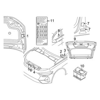 Audi OE - Information Labels - Labels (GUB Body Code)
