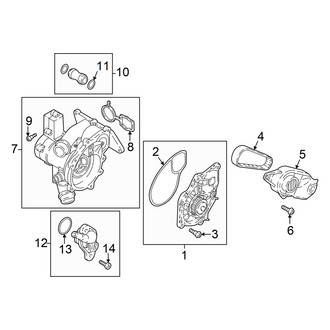Audi OE - Cooling - Water Pump (Main), (GUB Body Code)