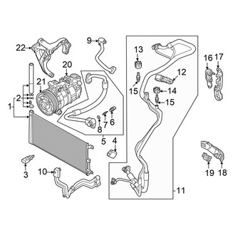 Audi OE - Air Conditioner & Heater - Condenser, Compressor & Lines (GUB Body Code)