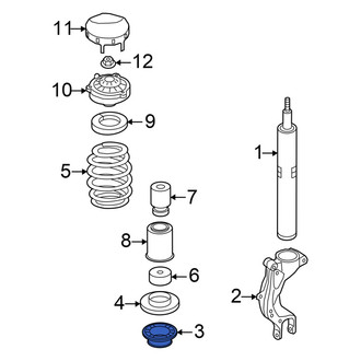 Audi OE - Front Lower Coil Spring Insulator