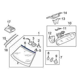 Audi OE - Front Upper Windshield Seal
