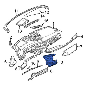 Audi OE - Front Lower Center Instrument Panel Air Duct