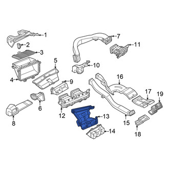 Audi OE - Front Lower Center Instrument Panel Air Duct