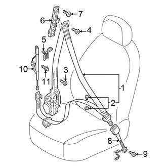 Audi OE - Restraint Systems - Front Seat Belts (GUB Body Code)