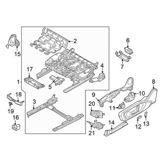 Audi OE - Seats & Tracks - Front Seat Components (Frame and Parts, Right Side Seat Cushion Parts, Sport Seat)