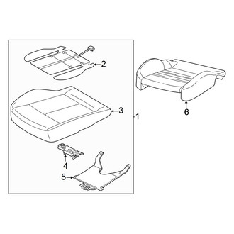 Audi OE - Seats & Tracks - Front Seat Components (Cushion and Parts, Right Side Seat Cushion Parts, Sport Seat), (GUB Body Code)
