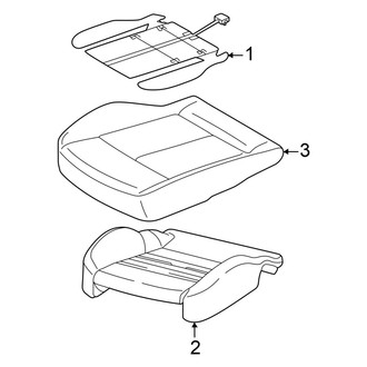 Audi OE - Seats & Tracks - Front Seat Components (Cushion and Parts, Left Side Seat Cushion Parts, Sport Seat), (GUB Body Code)