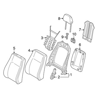 Audi OE - Seats & Tracks - Front Seat Components (Right Side Seat Back Parts, Standard Seat)