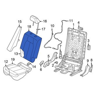 Audi OE - Rear Right Seat Back Cushion Cover
