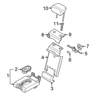 Audi OE - Seats & Tracks - Rear Seat Components (Armrest), (GUB Body Code)