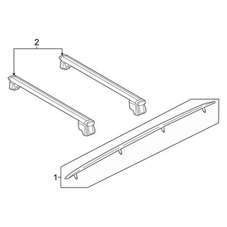 Audi OE - Roof - Exterior Trim (W/O Sunroof), (GUB Body Code)
