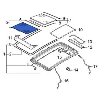 Audi OE - Front Sunroof Glass