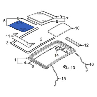 Audi OE - Front Sunroof Glass