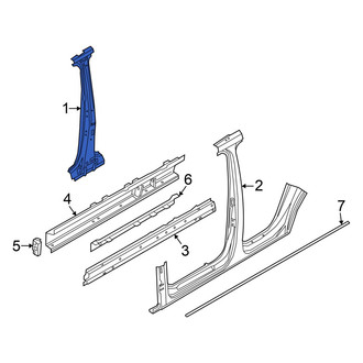 Audi OE - Right Body B-Pillar Reinforcement