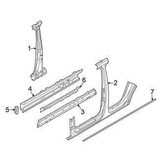 Audi OE - Pillars, Rocker & Floor - Center Pillar & Rocker (Premium / Premium Plus / Prestige)