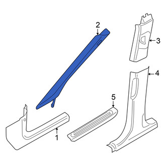 Audi OE - Left Body A-Pillar Trim Panel