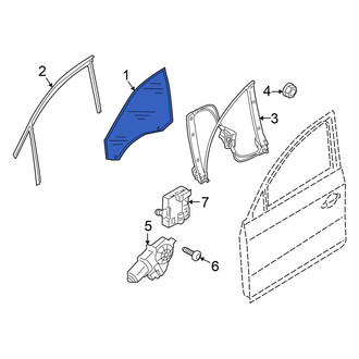 Audi OE - Rear Left Door Glass