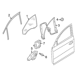 Audi OE - Front Door - Glass & Hardware (GUB Body Code)