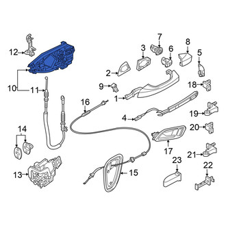 Audi OE - Front Right Exterior Door Handle Base