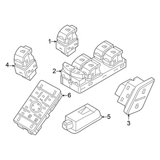 Audi OE - Front Door - Interior Trim (Switches & Lamps), (GUB Body Code)