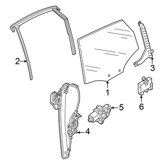 Audi OE - Rear Door - Glass & Hardware