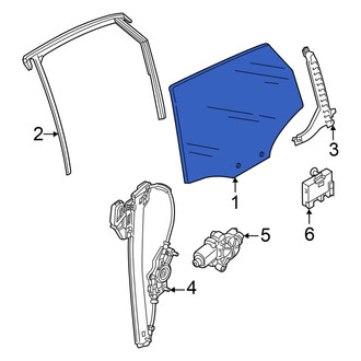 Audi OE - Front Right Door Glass