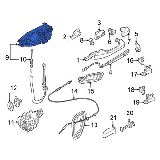 Audi OE - Rear Left Exterior Door Handle Base
