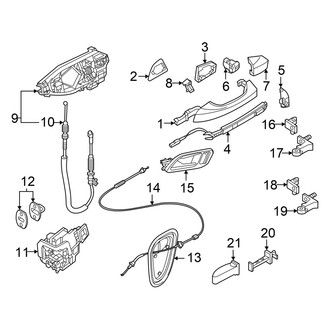 Audi OE - Rear Door - Handle & Lock (Premium / Premium Plus / Prestige)