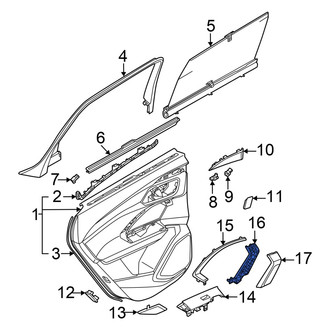 Audi OE - Rear Right Inner Interior Door Pull Handle