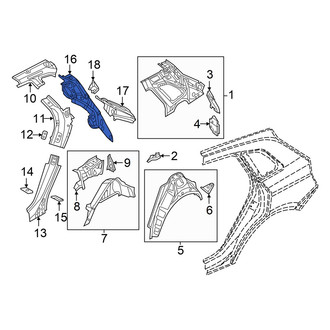 Audi OE - Right Body D-Pillar
