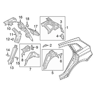 Audi OE - Quarter Panel - Inner Structure (Premium / Premium Plus / Prestige)