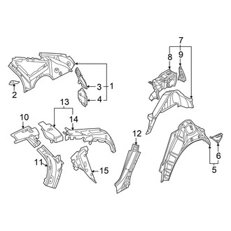 Audi OE - Quarter Panel - Inner Structure (Premium / Premium Plus / Prestige GUB Body Code)