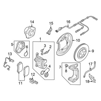 Audi OE - Rear Suspension - Brake Components (GUB Body Code)