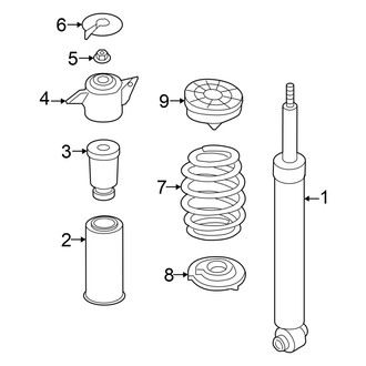 Audi OE - Rear Suspension - Shocks & Components (W/O Air Spring), (GUB Body Code)