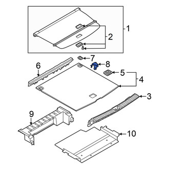 Audi OE - Left Tie Down Hook Bracket