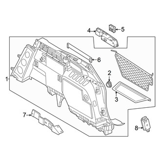 Audi OE - Rear Body & Floor - Interior Trim (Drivers Side), (GUB Body Code)
