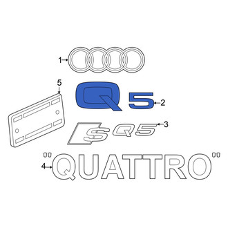 Audi OE - Rear Hatch Emblem
