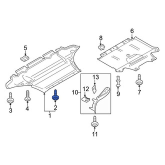 Audi OE - Radiator Support Splash Shield Guide Pin