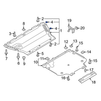 Audi OE - Radiator Support Splash Shield Washer