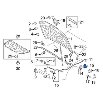 Audi OE - Front Hood Release Handle