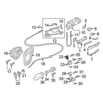 Audi OE - Rear Left Upper Outer Door Hinge