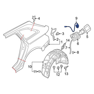 Audi OE - Rear Fuel Filler Door Lock Actuator