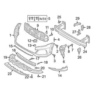 Audi OE - Front Bumper & Grille - Bumper & Components (W/O S Line Type), (Premium / Premium Plus / Prestige)