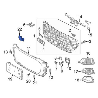 Audi OE - Front Center Grille Molding