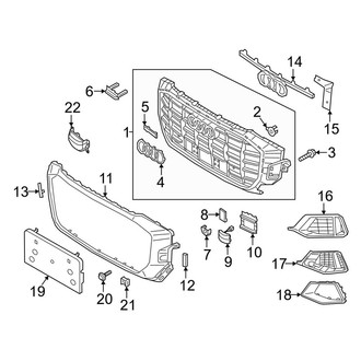 Audi OE - Front Bumper & Grille - Grille & Components (Premium Plus / Prestige)