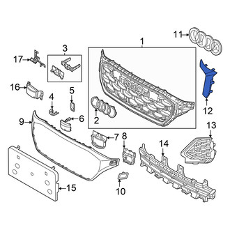 Audi OE - Front Left Grille Molding