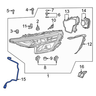 Audi OE - Front Left Headlight Housing Vent Tube