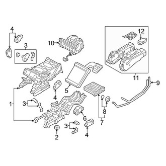 Audi OE - Air Conditioner & Heater - Rear Evaporator (A/C System, Code: 9AQ)