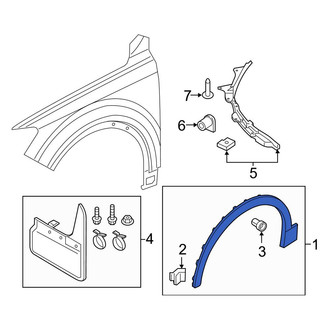 Audi OE - Front Right Wheel Arch Molding